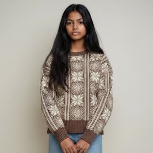 Vintage “Steep Slopes” Snowflake Sweater